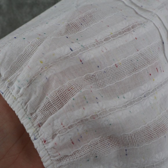 Betsey Johnson White Confetti Tiered Midi Dress Womens Small Short Sleeve V-Neck - Picture 11 of 16